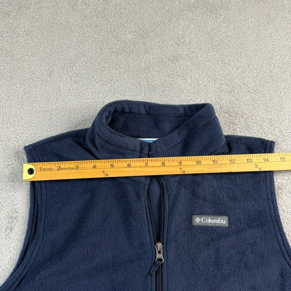 NWT Columbia Steens Mtn Fleece Vest‎ Youth XL Navy Blue Full Zip WB1433-464